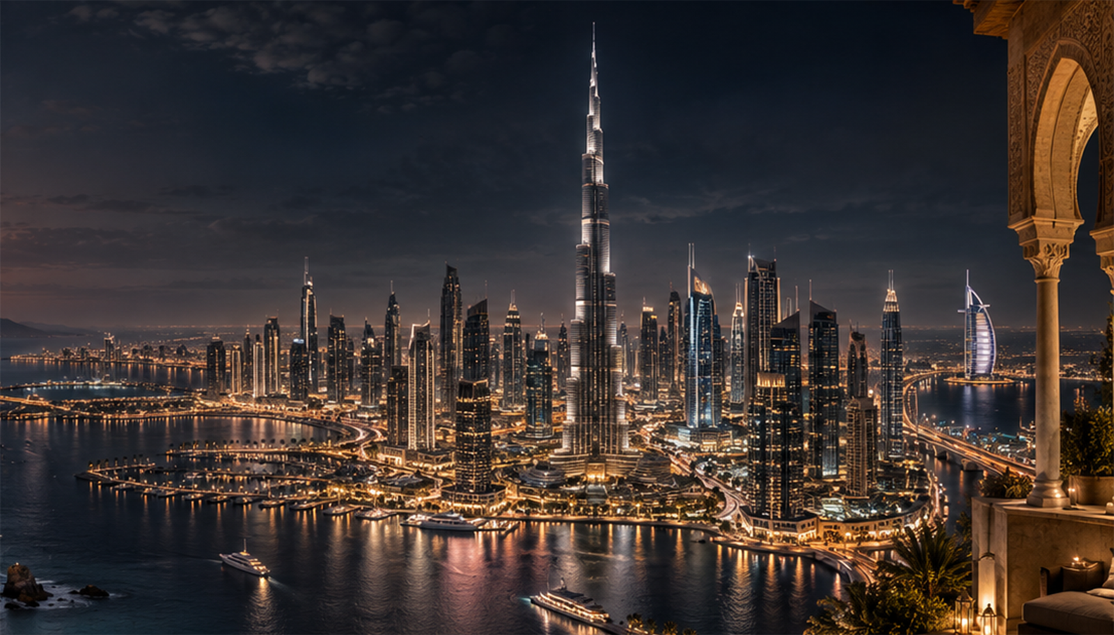 Paisaje de Dubái y Emiratos
